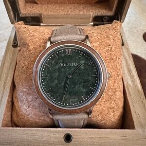 Holzkern Stone,Wood&Leather Watch